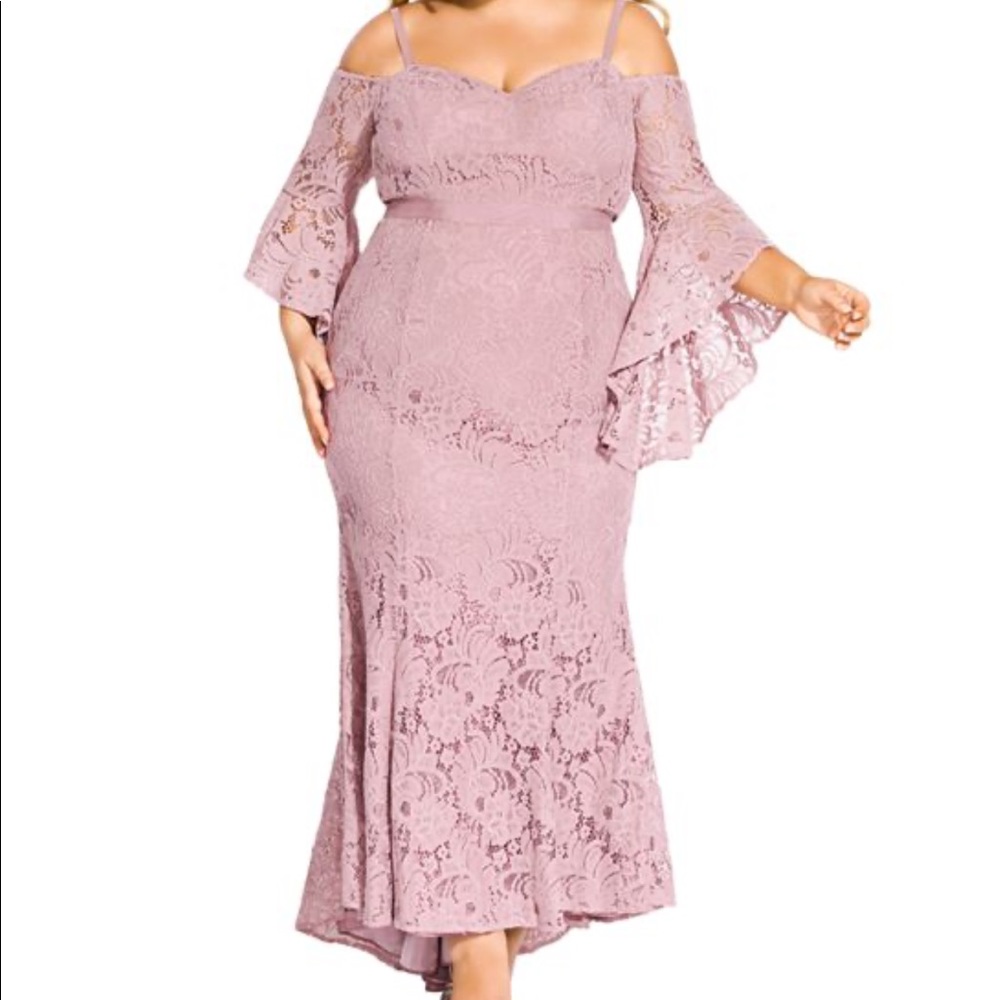 City Chic Mesmerize Lace Maxi
